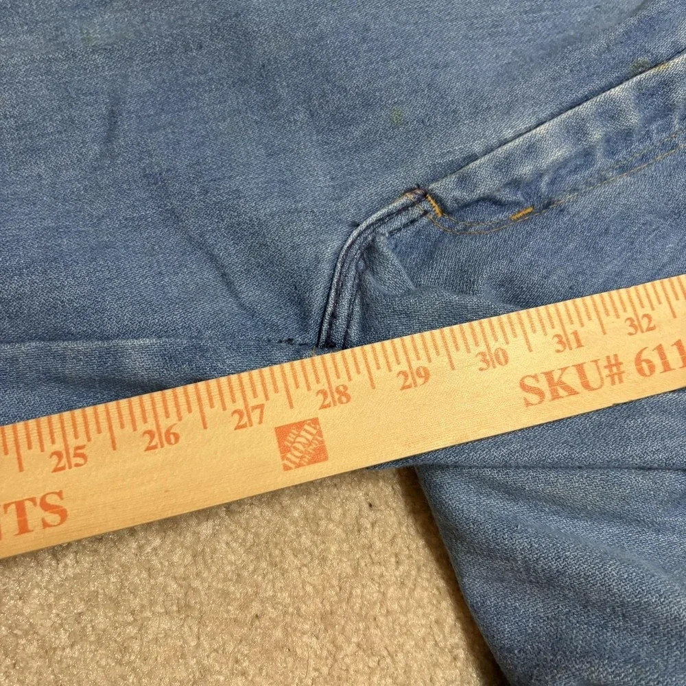 Vtg 70s Bell Bottom Jeans‎ Womens 26x28.5 Blue High Rise Flare Leg Denim Scovill